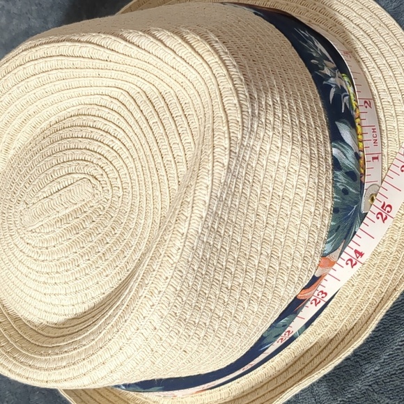Daniel Cremieux Straw Fedora Style Hat With Band  Striped men size Large - Picture 7 of 7